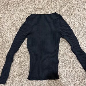 Love Bonito Black Ribbed Women's Sweater